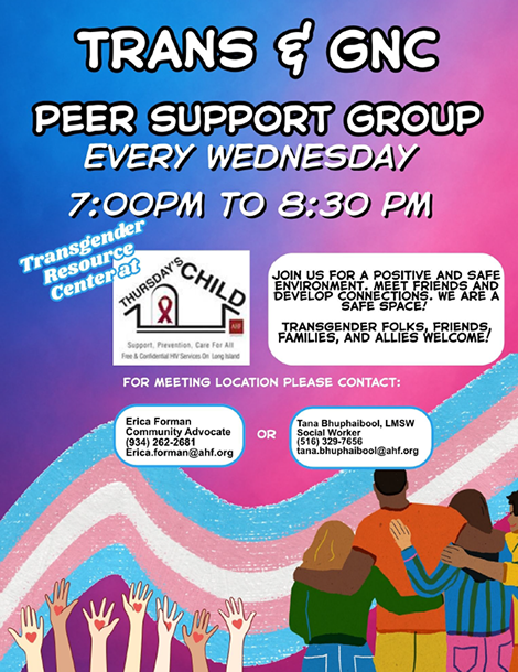 Trans & GNC Peer Support Group Poster